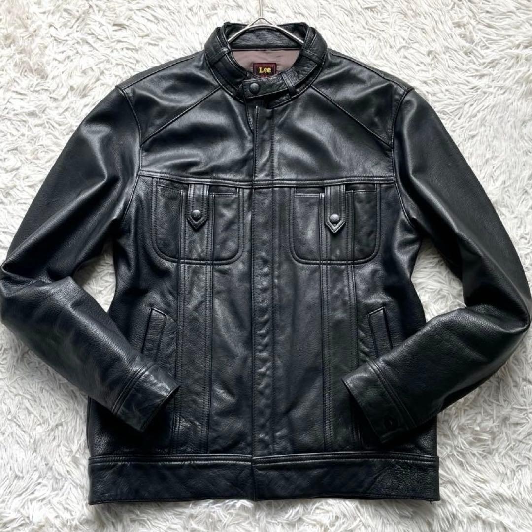 Lee×FREAK'S STORE トラッカージャケット カウレザー 黒 M