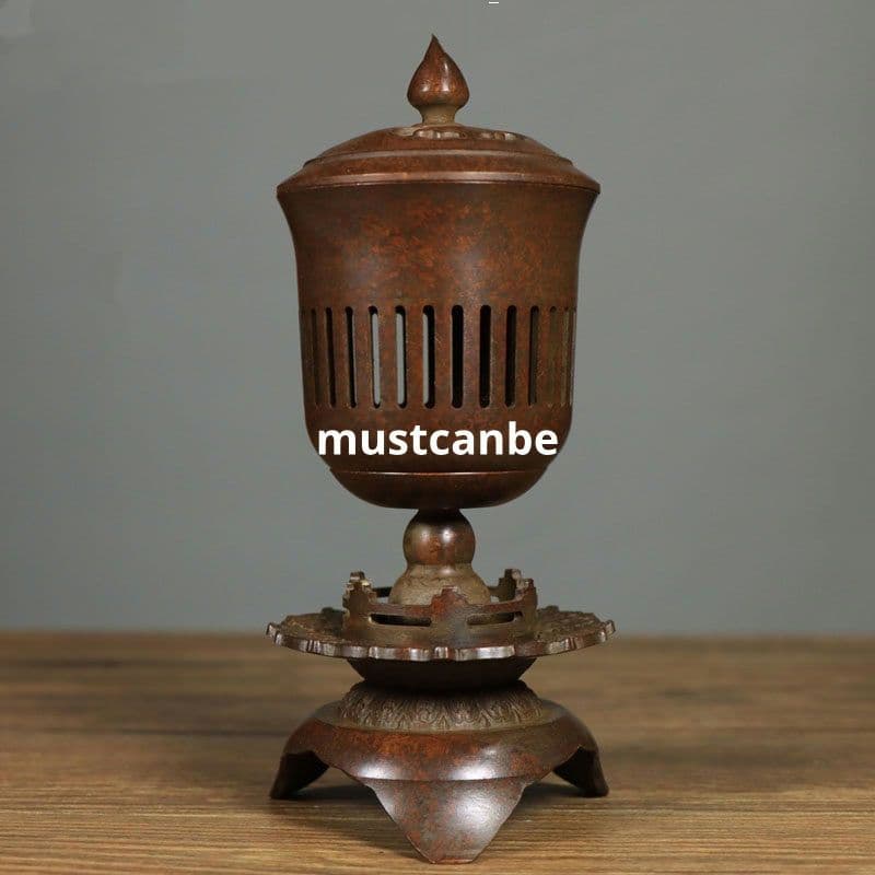 銅器 聴琴炉 宮灯香炉 香具 室内檀香炉 工芸品 置物