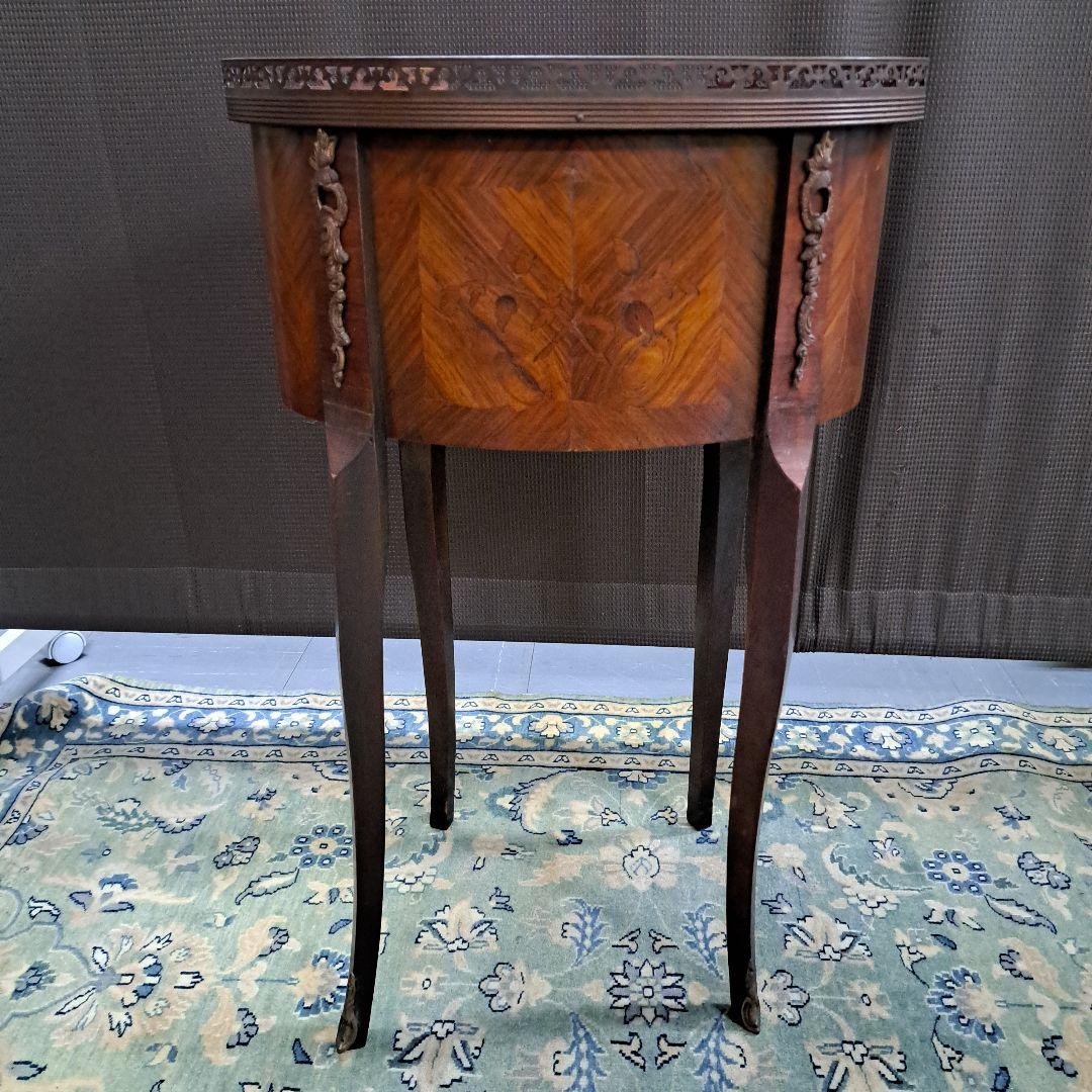 アンティークマリネール調 陶板象嵌 サイドテーブル コンソール 飾り棚 猫脚