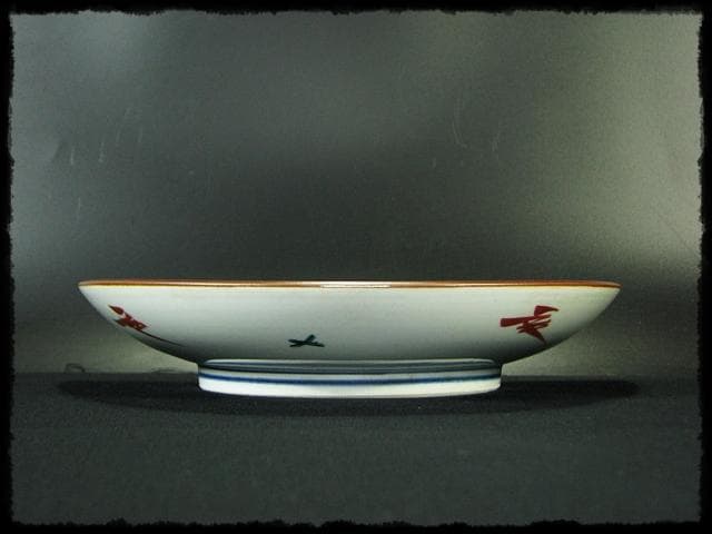 色絵 飾皿 武腰 昭一郎 九谷庄三洞 四代 善平 師北出塔次郎 茶道具 d180