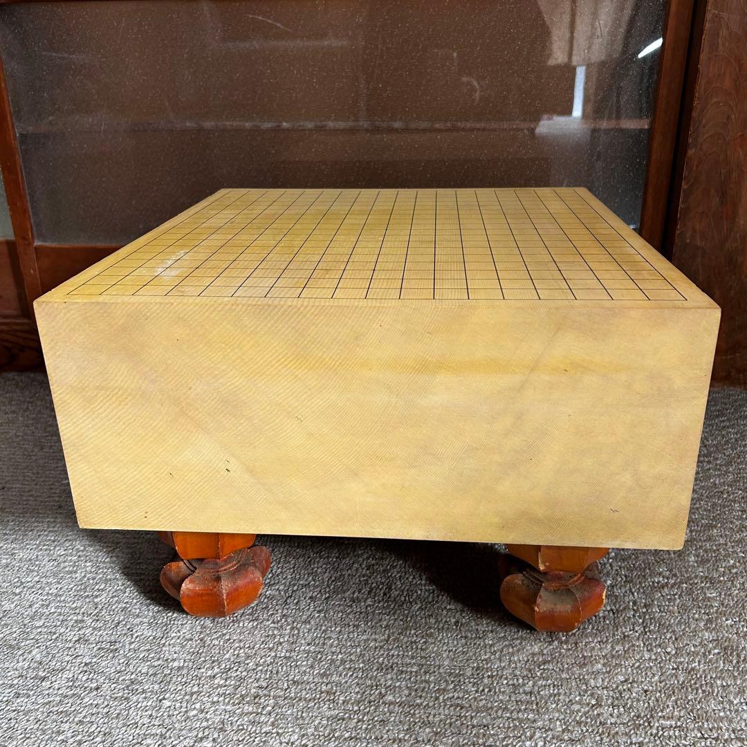 【希少】高級 国産 極厚 約4.8寸 囲碁 本榧 目が繊細 ヘソ 脚付き