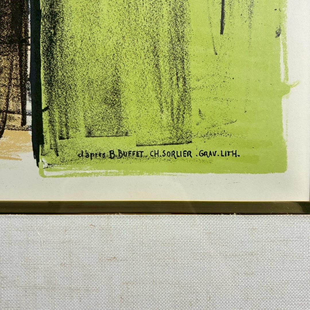 美品 ベルナール・ビュッフェ「アネモネ」リトグラフ・ソルリエ版 大作 フランス