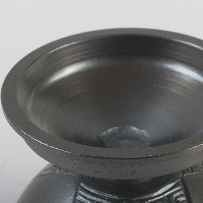 茶道具　唐銅風炉師　藤井宗喜作　唐銅　古銅写　火舎蓋置　共箱　V　9609