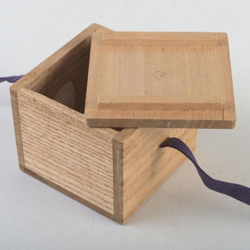 茶道具　唐銅風炉師　藤井宗喜作　唐銅　古銅写　火舎蓋置　共箱　V　9609