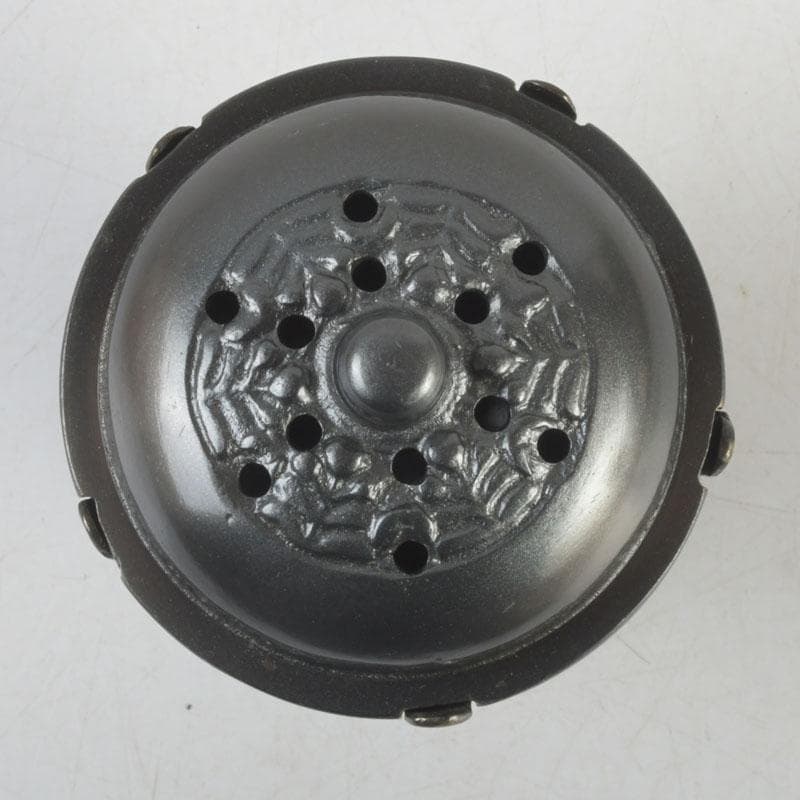 茶道具　唐銅風炉師　藤井宗喜作　唐銅　古銅写　火舎蓋置　共箱　V　9609