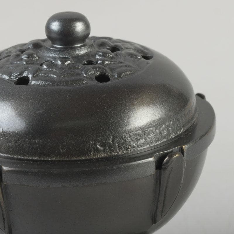 茶道具　唐銅風炉師　藤井宗喜作　唐銅　古銅写　火舎蓋置　共箱　V　9609