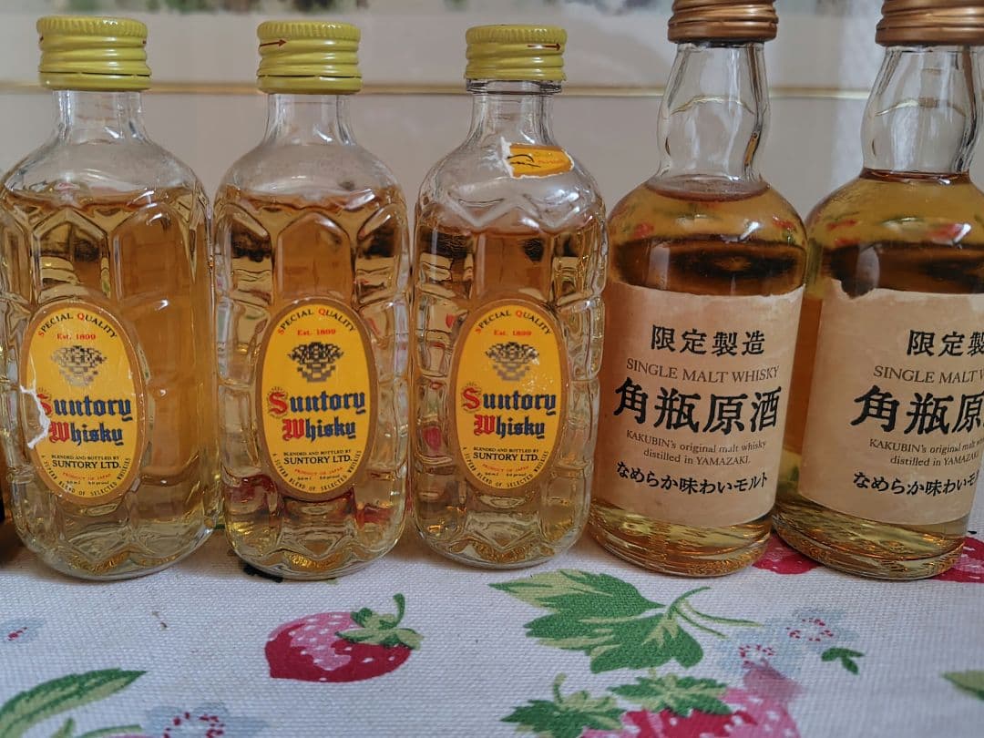 サントリー 角瓶原酒 ジョニーウォーカー　ブラックラベル12年 ミニ6本