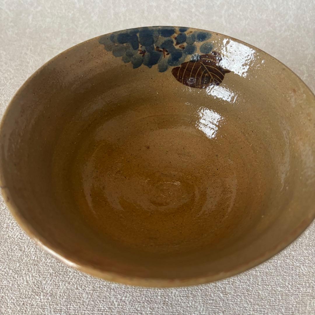 布志名焼 雲善窯 九代 土屋善四郎作 「紫陽花」抹茶碗 茶道具 (160Da)