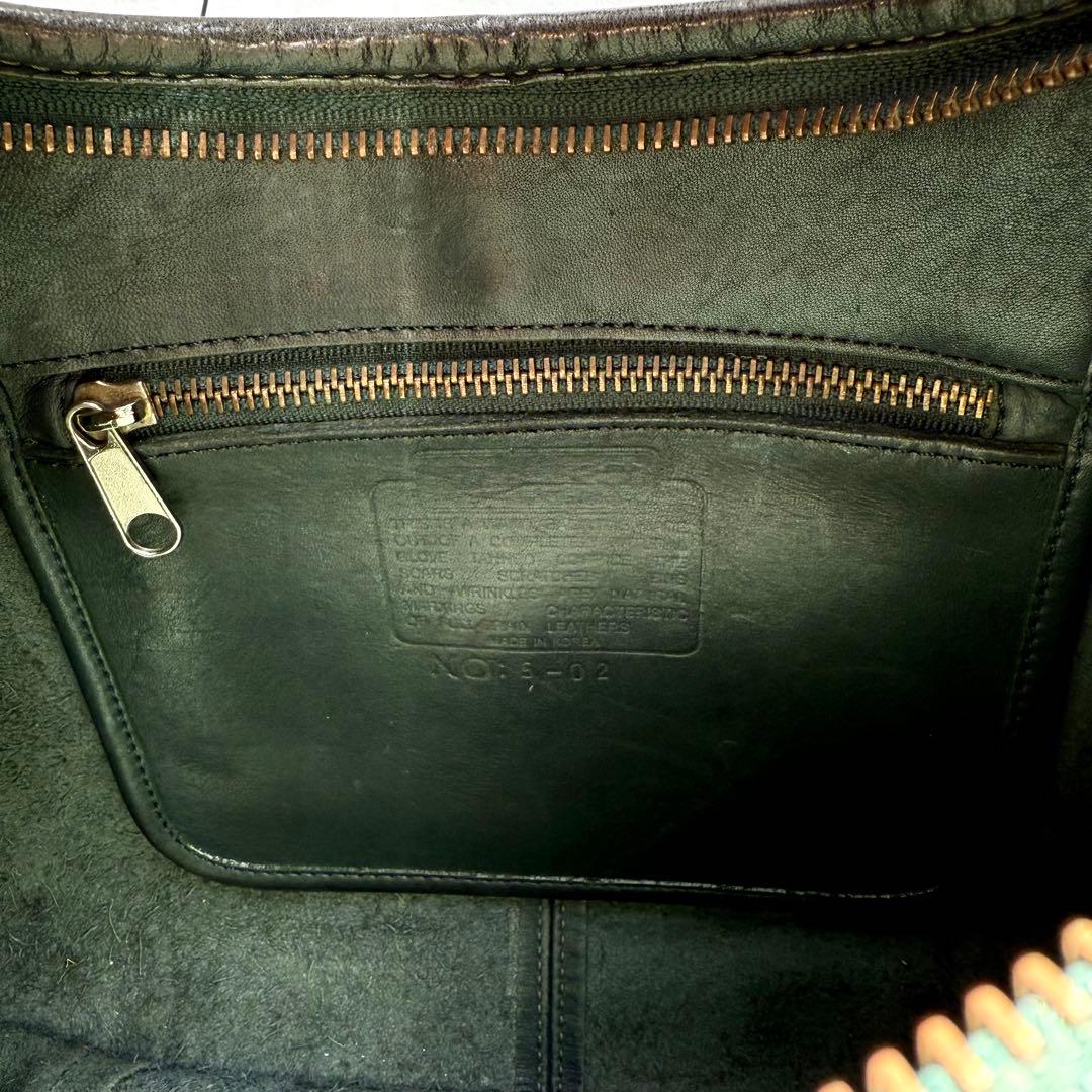 希少色 old coach コーチ ハンドバッグ ショルダーバッグ グリーン