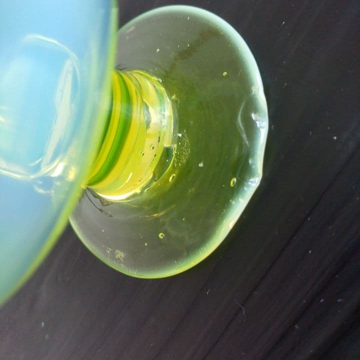 和ガラス 乳白ガラス被せ ウランガラス 2色氷コップ 大正ロマン