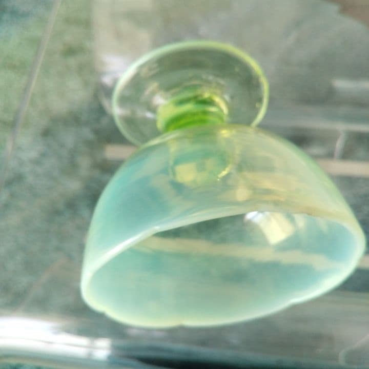 和ガラス 乳白ガラス被せ ウランガラス 2色氷コップ 大正ロマン