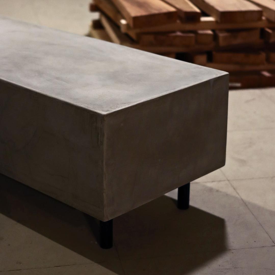 オーダー専用｜160cm｜オフホワイト｜テレビボード｜薄塗りモルタル