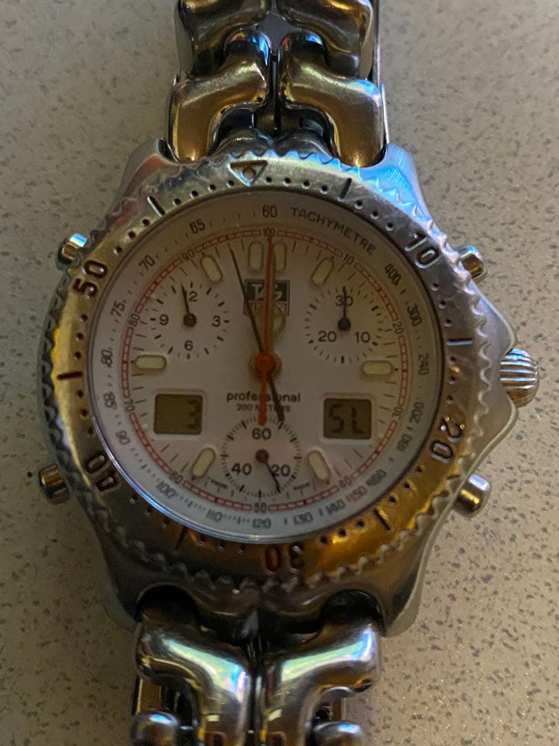 宝*斎様 ジャンクタグホイヤー　セナモデルクロノグラフ腕時計