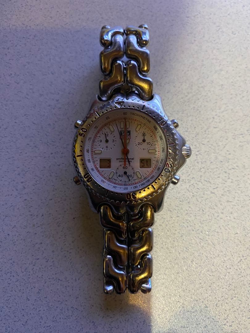 宝*斎様 ジャンクタグホイヤー　セナモデルクロノグラフ腕時計