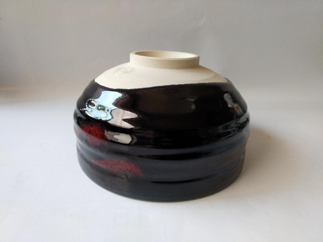 九谷焼 三代 三ツ井為吉 深厚釉 茶碗 共箱 共布 栞 茶道具 抹茶碗  新品