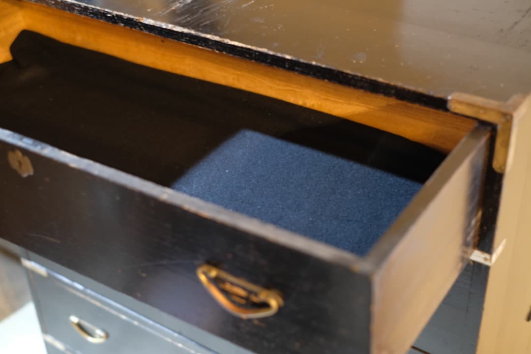 11/8迄出品 桐材漆塗時代箪笥（京都） ② 京箪笥 アンティーク