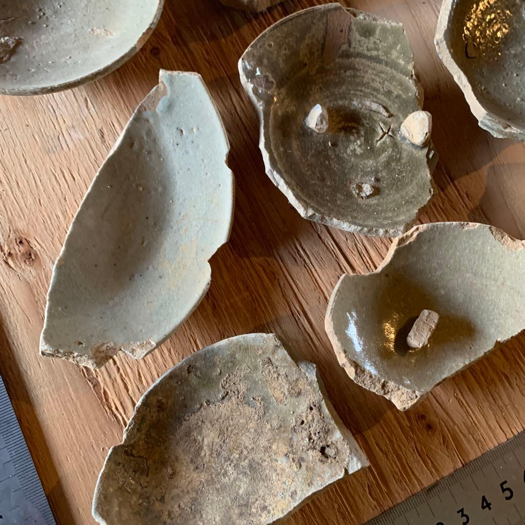 古唐津　陶片　古道具　金継ぎ　呼び継ぎ