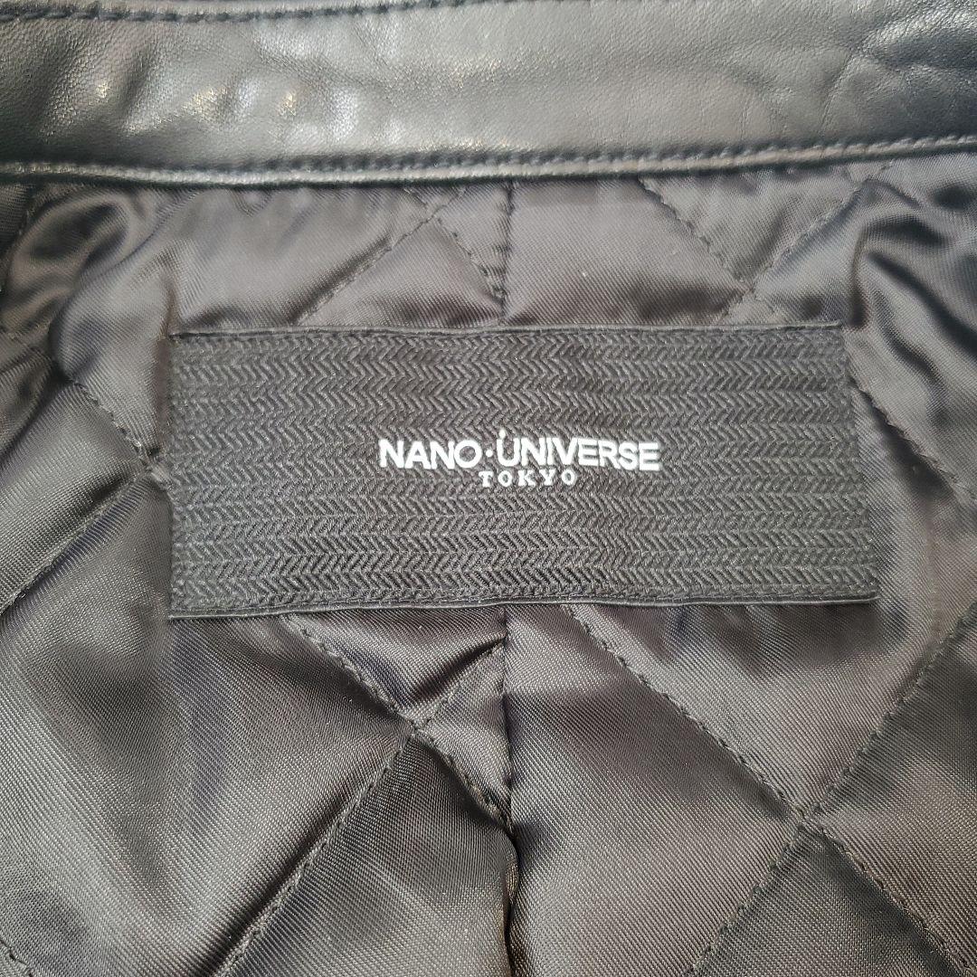 ⭐極美品⭐nano・universe ラムレザー シングルライダース 中綿 黒