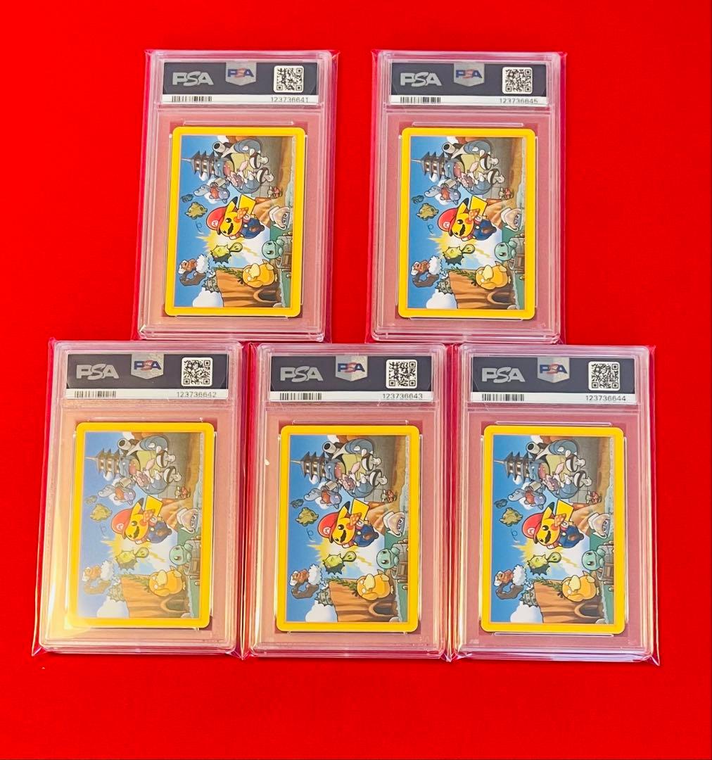 【PSA10×5連番】マリオピカチュウ　ロイヤルストレートフラッシュ　5枚セット