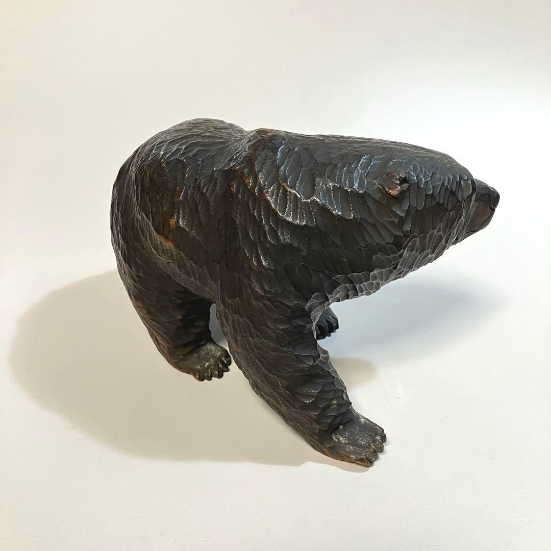 北海道　旭川　古作　アイヌ　木彫りの熊　木彫り熊　木彫熊　クマ　民芸　伝統工芸