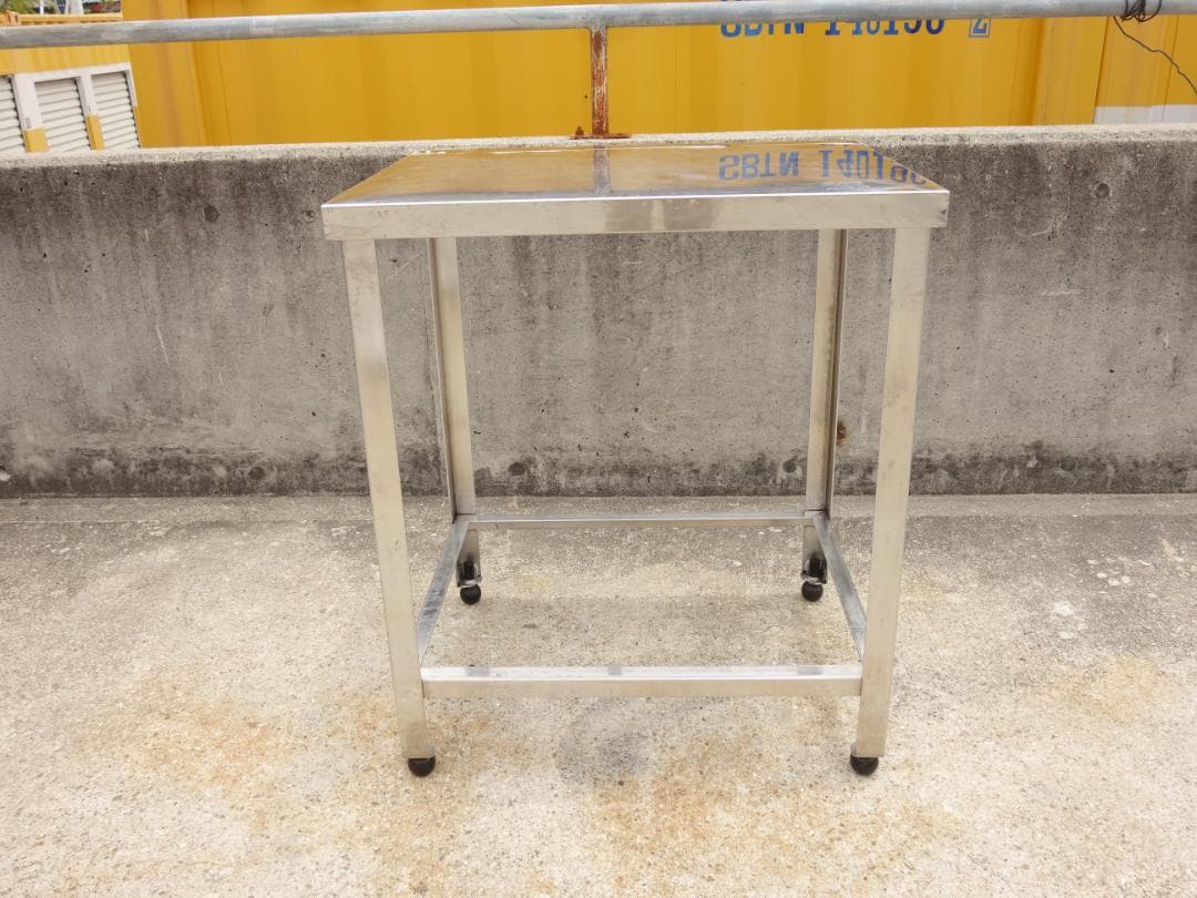 【中古】M▽業務用 厨房 作業台 棚 ステンレス (Fe1784)