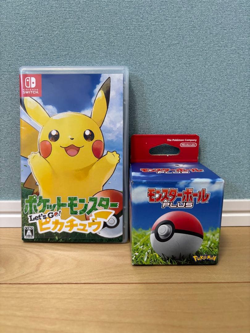 ほぼ未使用！let's goピカチュウ　モンスターボールplus
