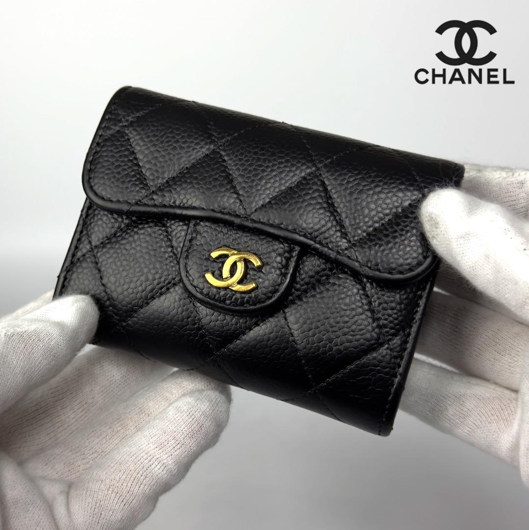 正規品　シャネル　マトラッセ　ゴールド金具　フラップパース　カードケース