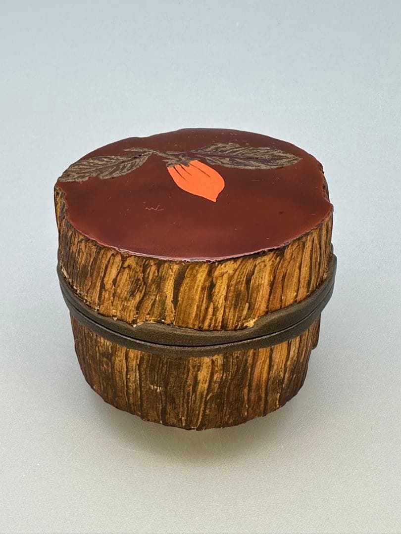 茶道具　香合　田中健智　乾漆　筆柿