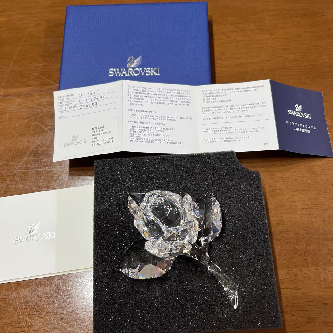 スワロフスキー　　置物　　ローズブロッサム