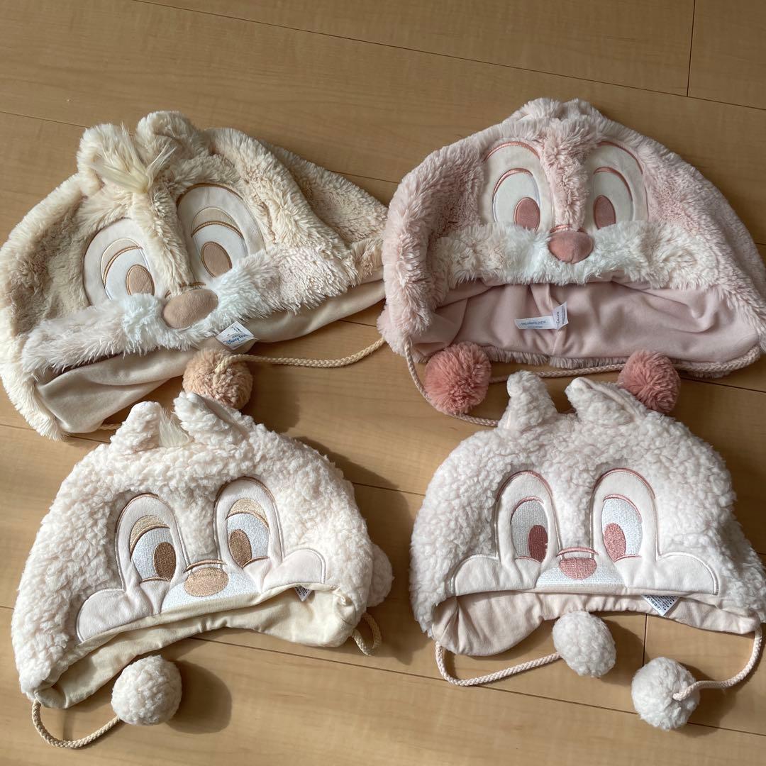 【4つセット】チップとデール　ファンキャップ　ディズニー帽子セット