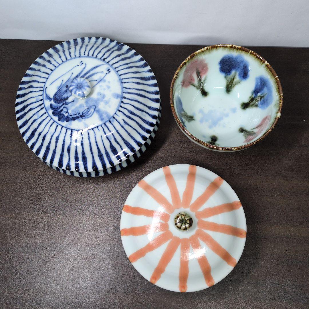 d*7様 斉山窯 太田恵 作 色絵 丼＆蓋物 2点 セット