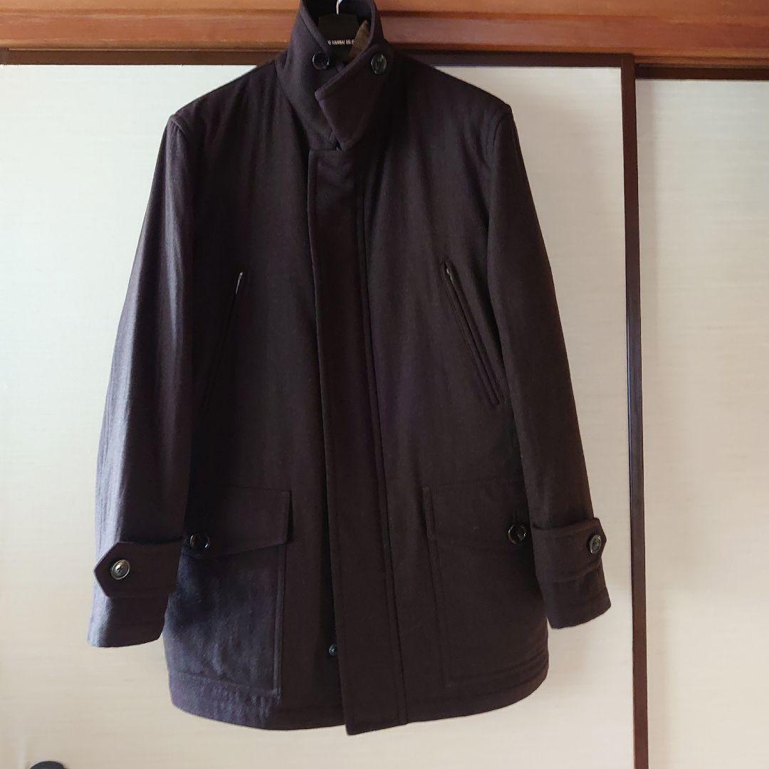 バーバリー　ダークブラウン キルティングインナー付きメンズミドルコート