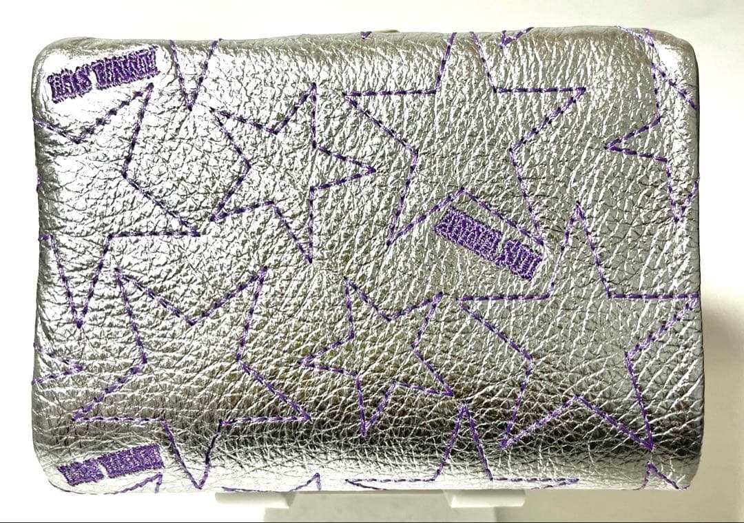 【みらい様】ANNA SUI 財布 二つ折り シルバー 銀 がま口 星 スター