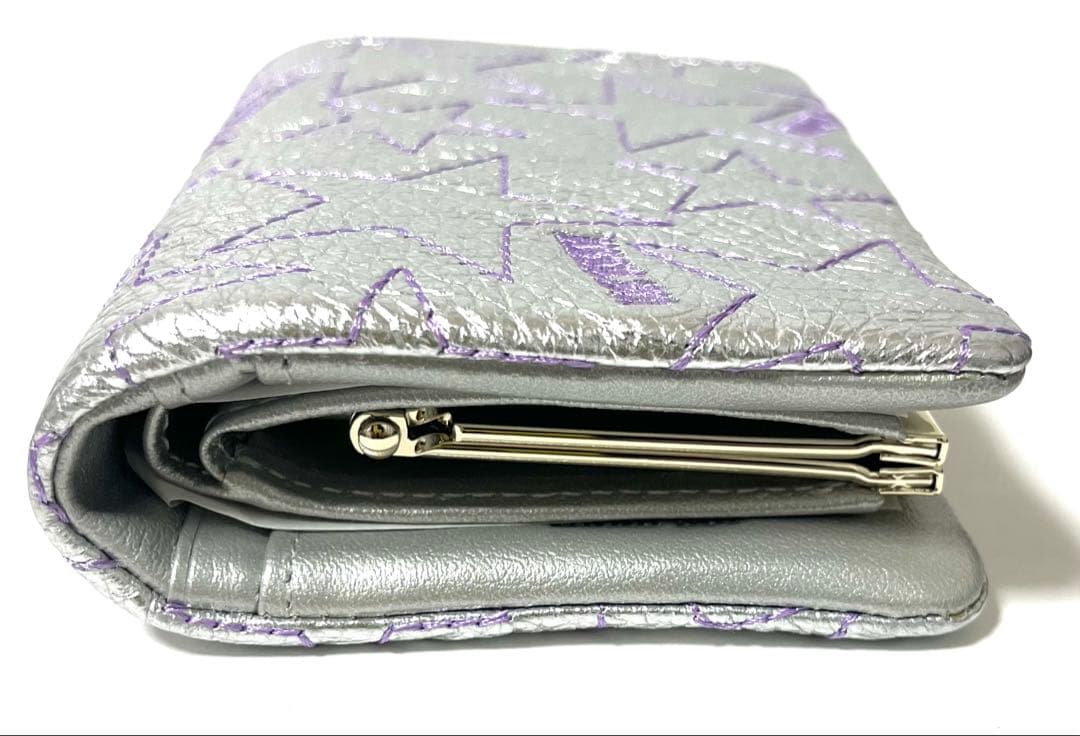 【みらい様】ANNA SUI 財布 二つ折り シルバー 銀 がま口 星 スター