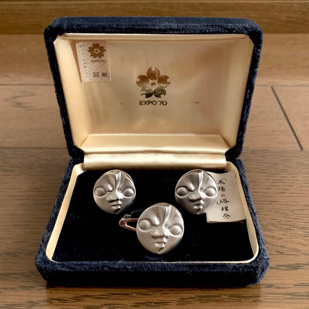 大阪万博EXPO70太陽の塔 カフスボタン・ネクタイピン岡本太郎tarosaka