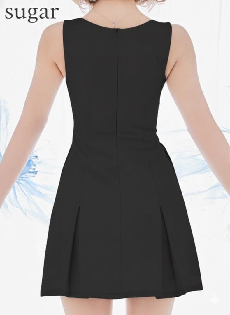 新品　robe de fleurs ドレス　M ブラック　シュガー