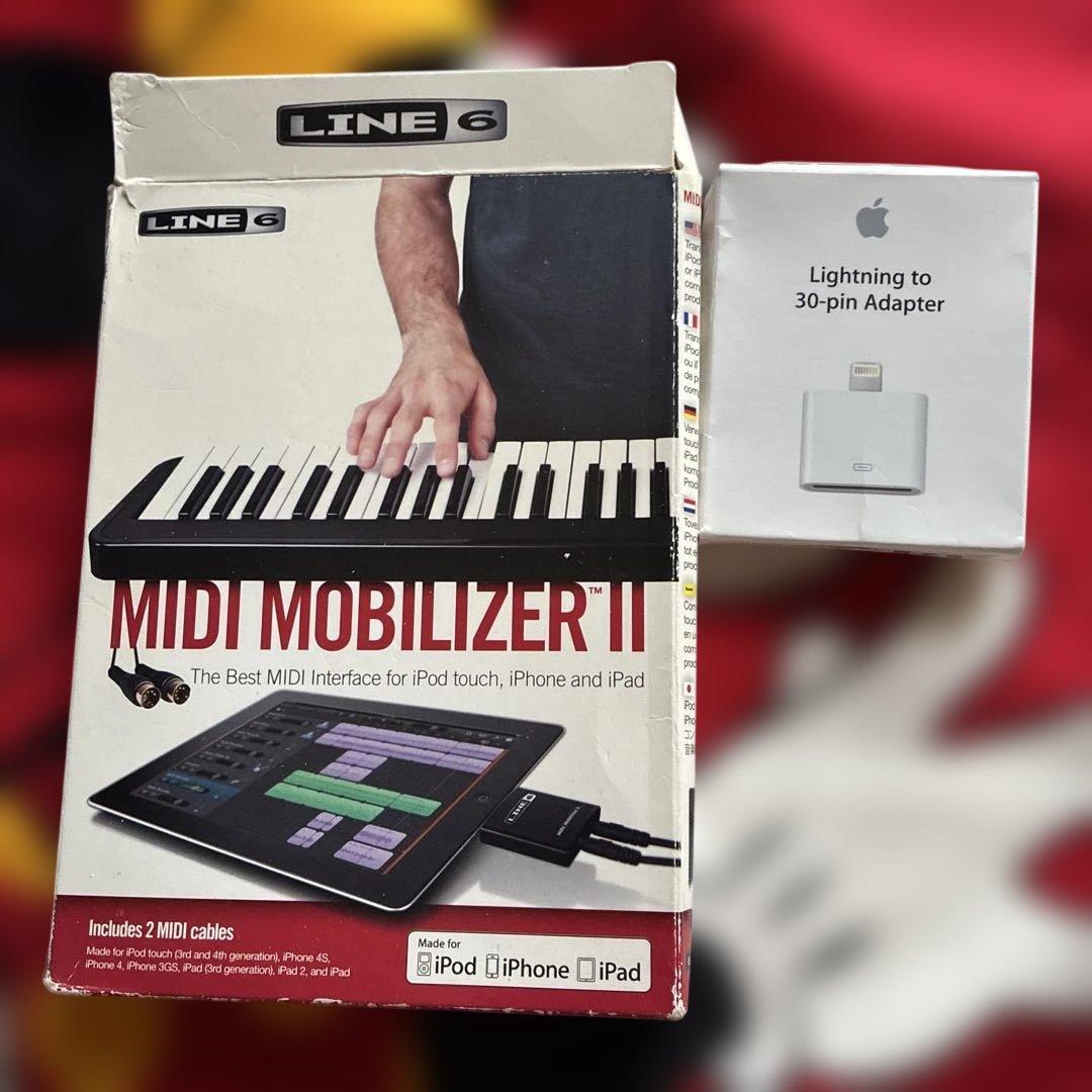 Line 6 MIDI Mobilizer II と 30pin アダプター