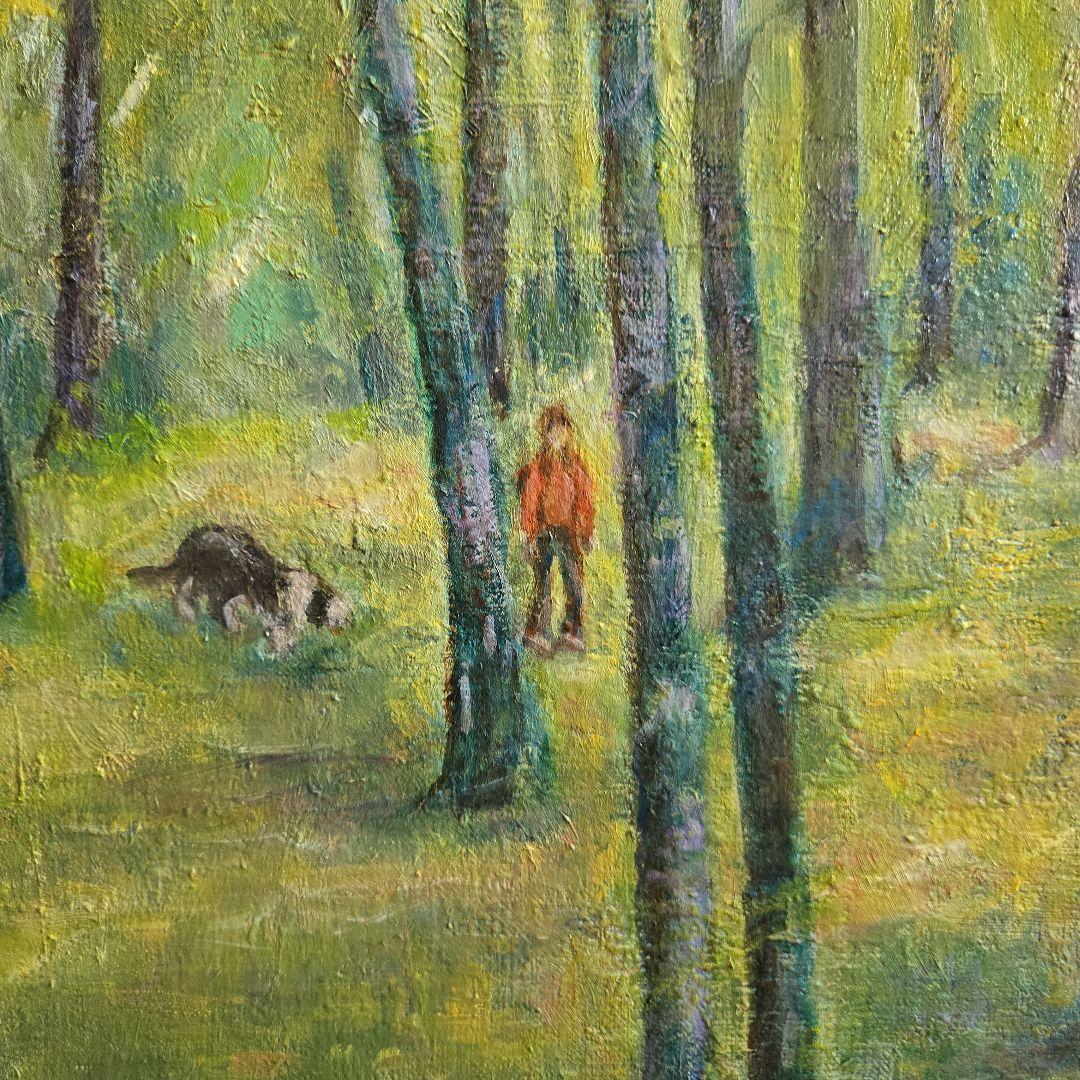 【noreenfatima1977】油彩画　F15 初夏の日ざしガラスなし