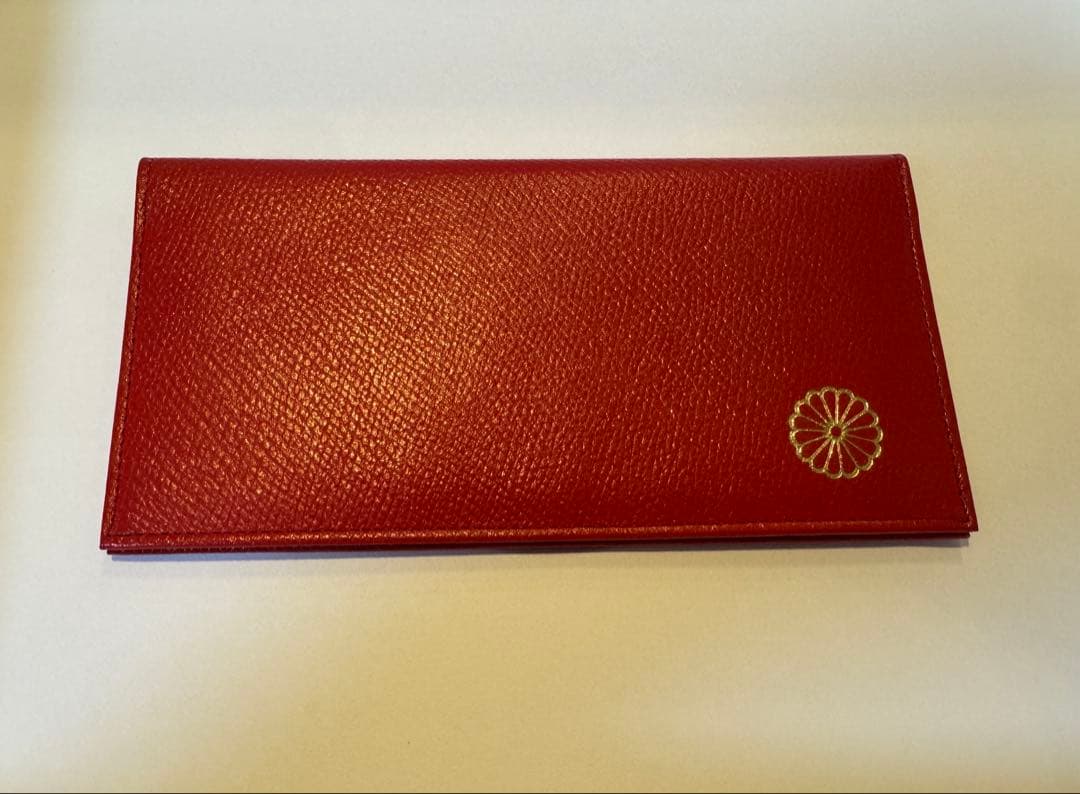 皇居財布　長財布　赤