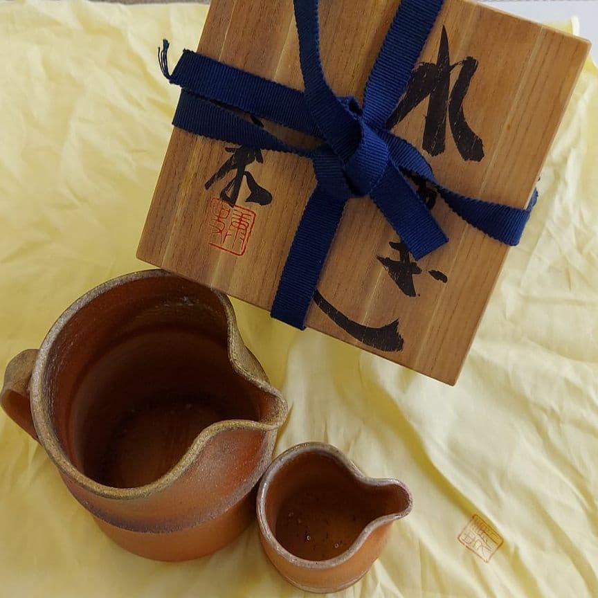焼締め　陶器　沖康史作