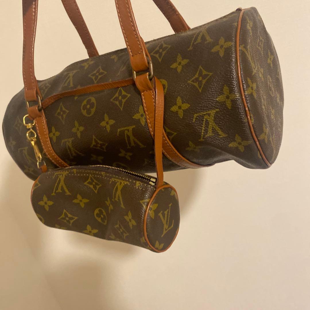 Louis Vuitton ブラウン ハンドバッグ ミニポーチ付き