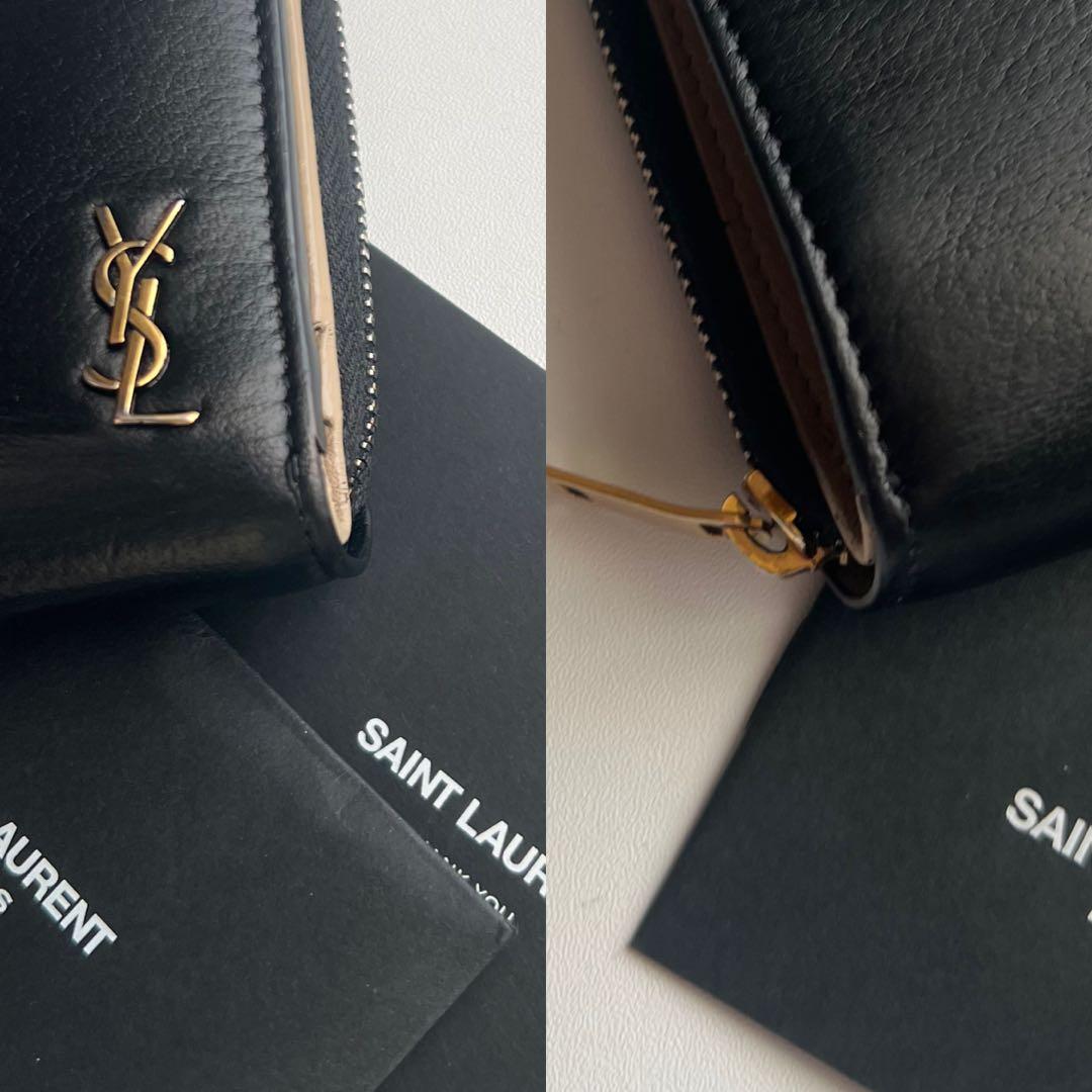 29 極上美品 SAINTLAURENT イヴサンローラン 2つ折り財布