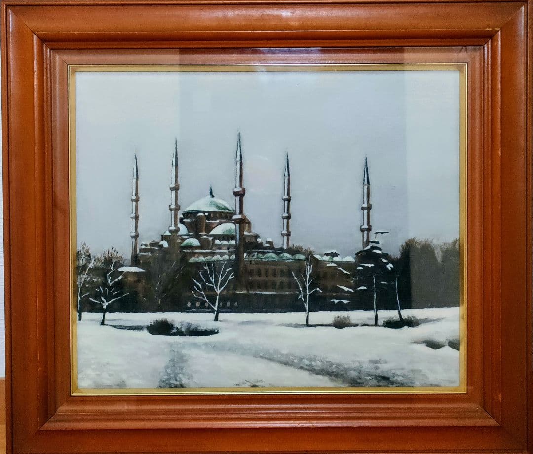 「ブルーモスク(トルコ)」 油彩 F8 1981年 商品管理番号E0…