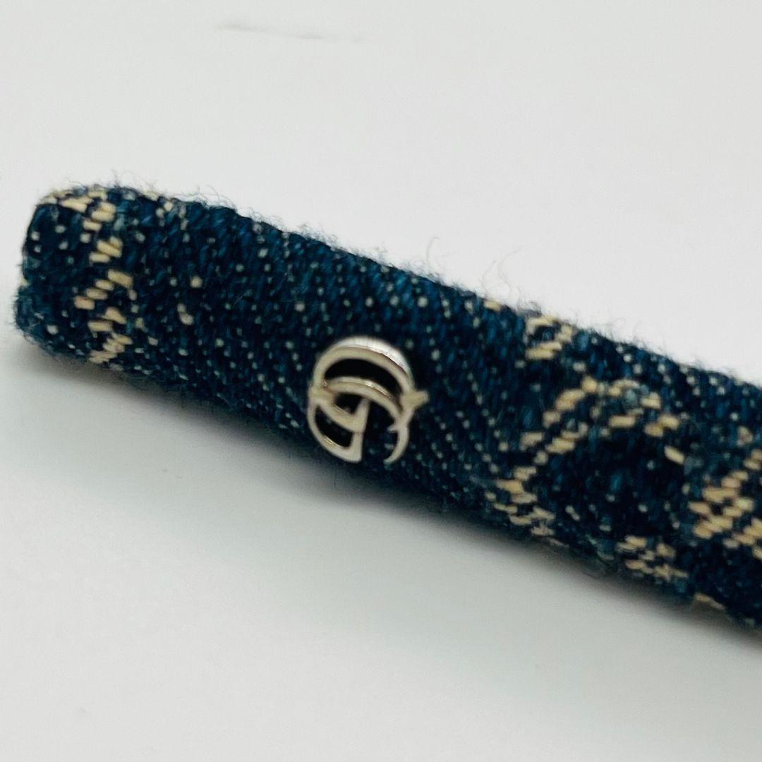 グッチ GGキャンバス　652835 カチューシャ ブルー系 デニム