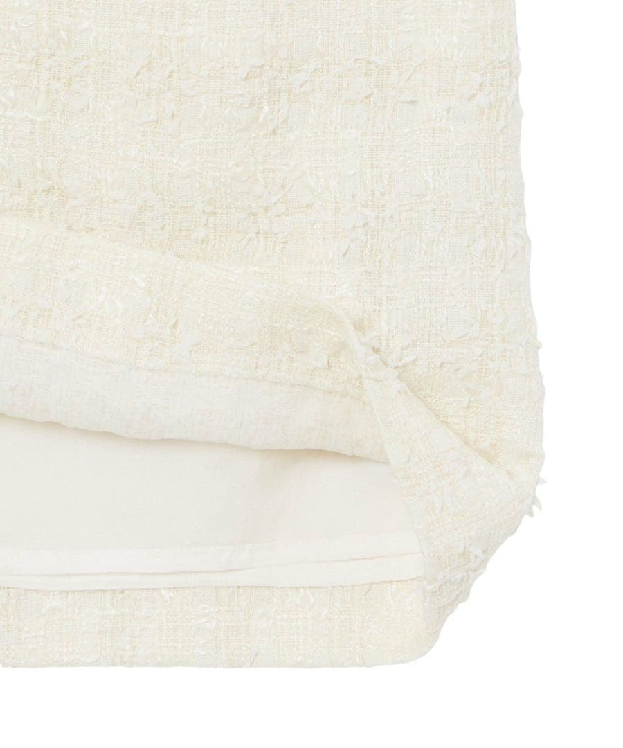 【新品未使用タグ付】ANAYIミックスヤーンツイードミニ スカート 38白