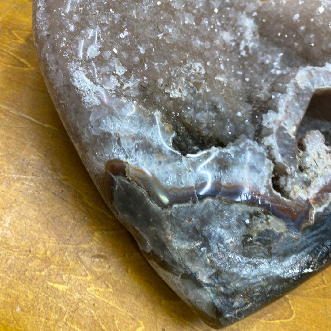 ハート型アメジスト 天然石 直径約25cm 3.5kg