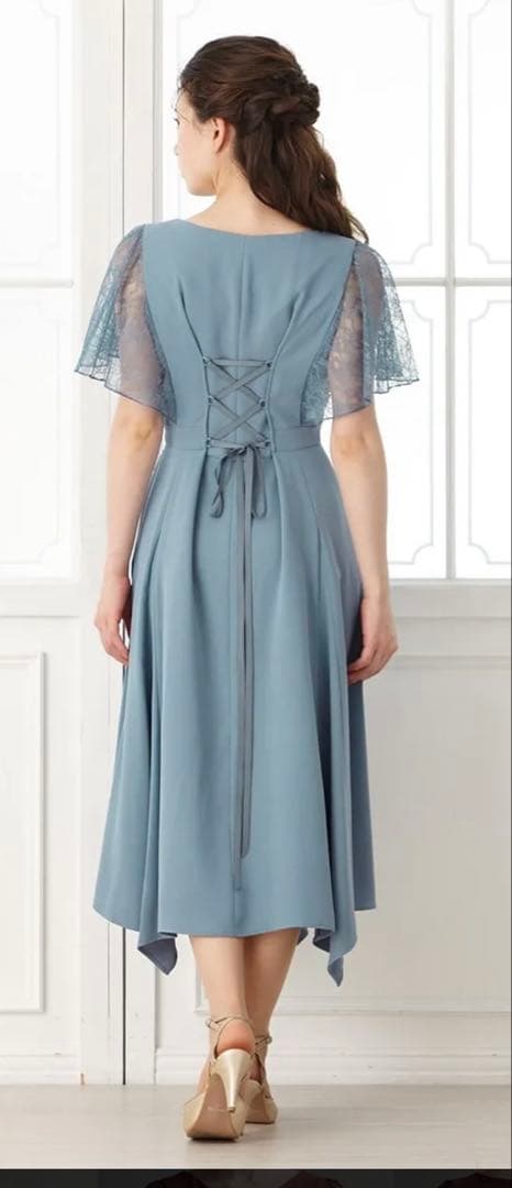 ⭐︎とまとさん専用⭐︎ aimerライトブルー Aライン パーティードレス