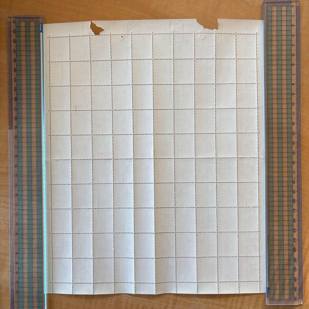 【使用済切手】普通切手　丹頂100円　100枚シート　昭和38年　1963年