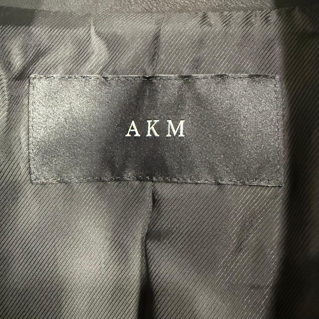 すずたろー 様 AKM シングル レザージャケット ダイヤキルト L WJK.