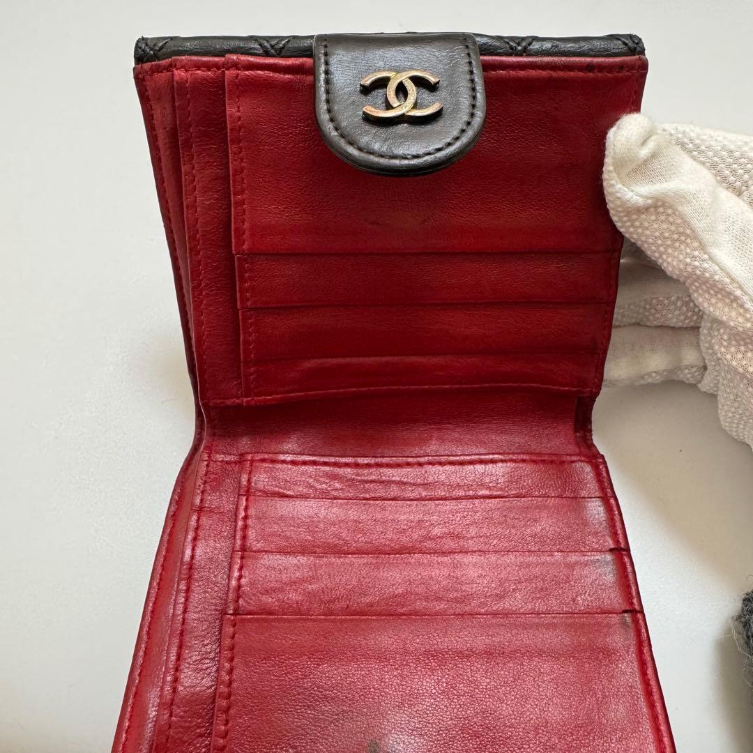 CHANEL シャネル 折り財布 ビコローレ ヴィンテージ Wホック ウォレット